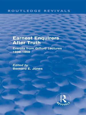 cover image of Earnest Enquirers After Truth (Routledge Revivals)